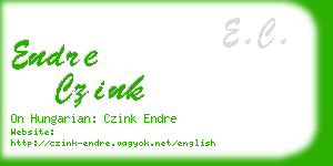 endre czink business card